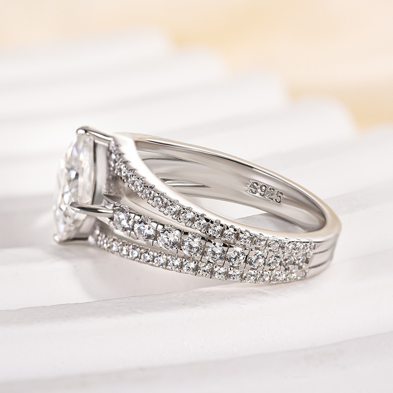 s*y様 niceness HARISTON S925 Maxine Moissanite Special 2.0 Carat Square Princess Cut
