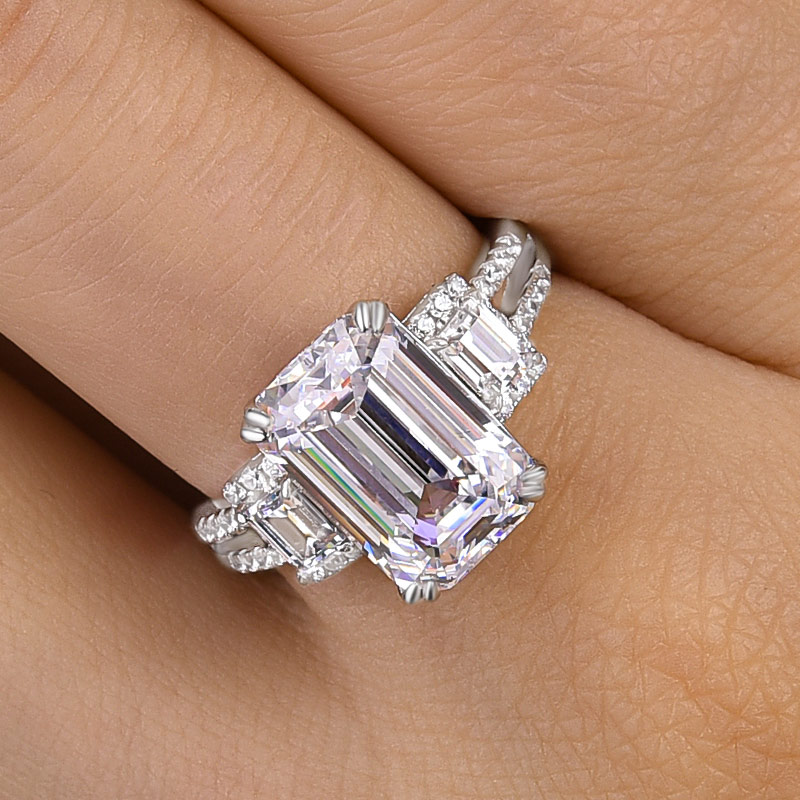 Infinity Split Shank Diamond Engagement Ring, Wedding Set, Bridal Set, –  mondi.nyc