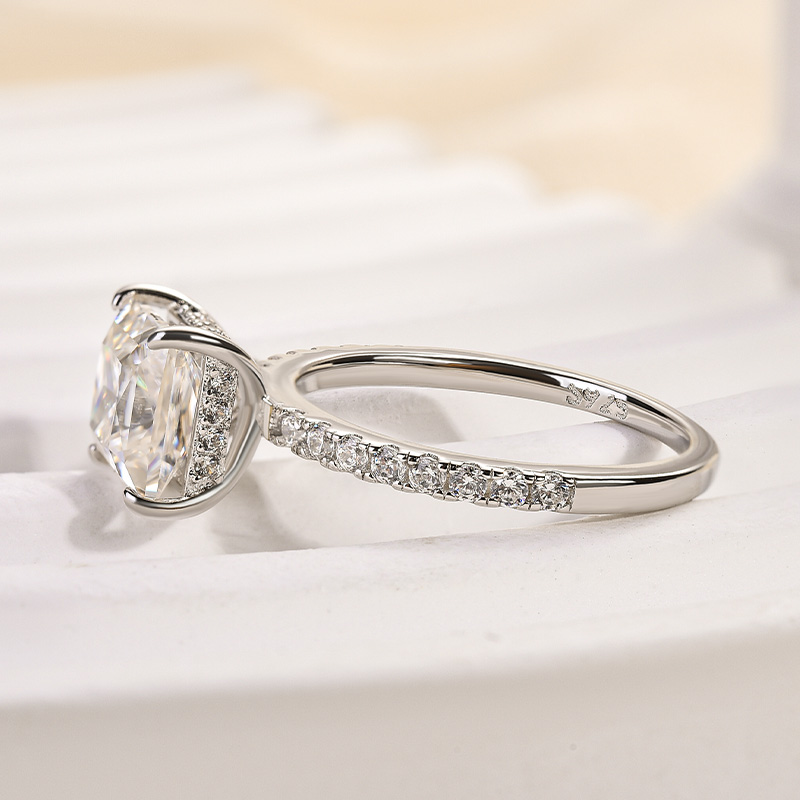 S925 Maxine Moissanite 2.0~3.0 Carat Square Princess Cut