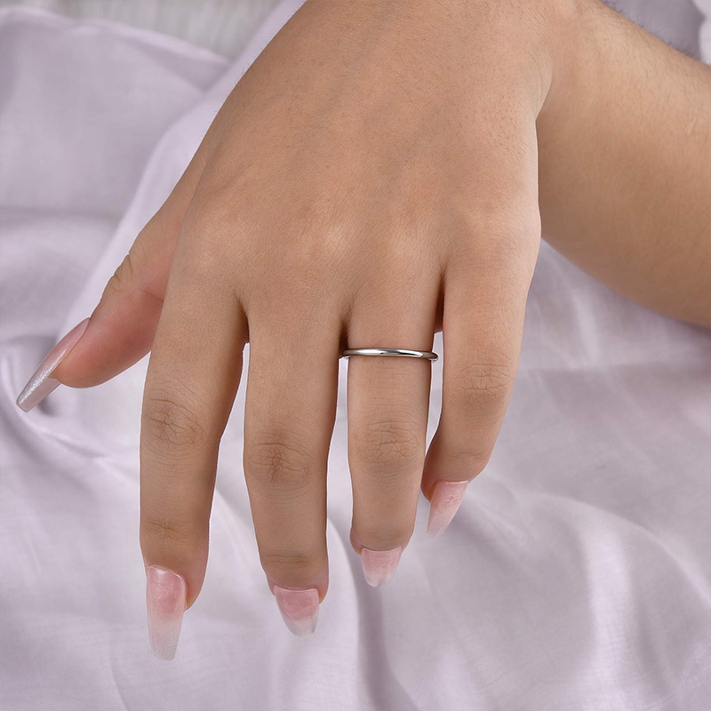 Thin Silver Wedding Bands For Women's Silver Band Ring, Thin