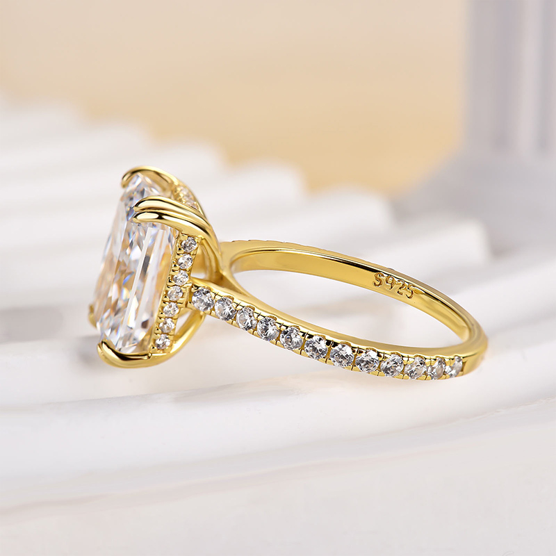 Yellow cushion shops cut halo simulated diamond engagement ring