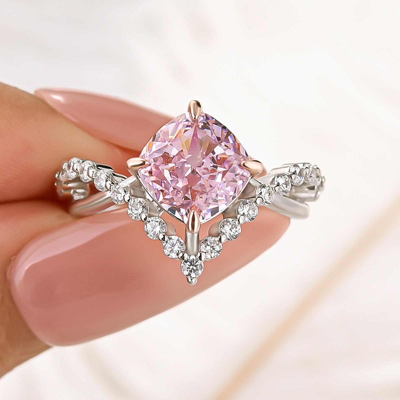 Pink Stone Engagement Ring Collection | Maxinejewelry – Maxine Jewelry