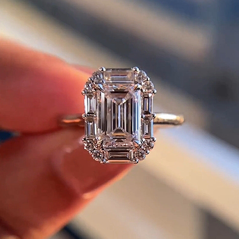 Emerald Cut Halo Engagement Ring Setting – Bailey's Fine Jewelry