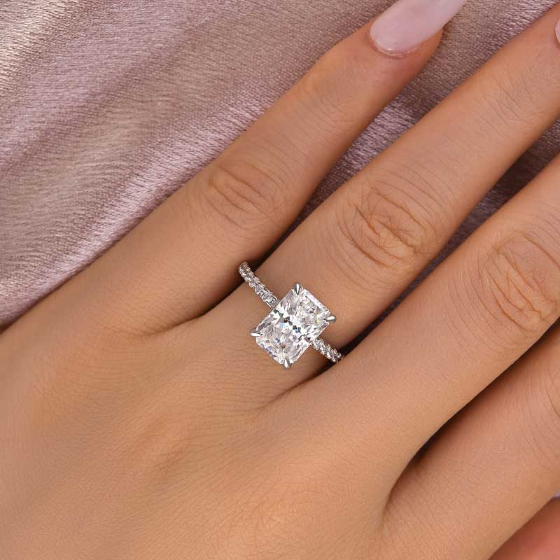 Carat Radiant Cut Moissanite Engagement Ring Maxine