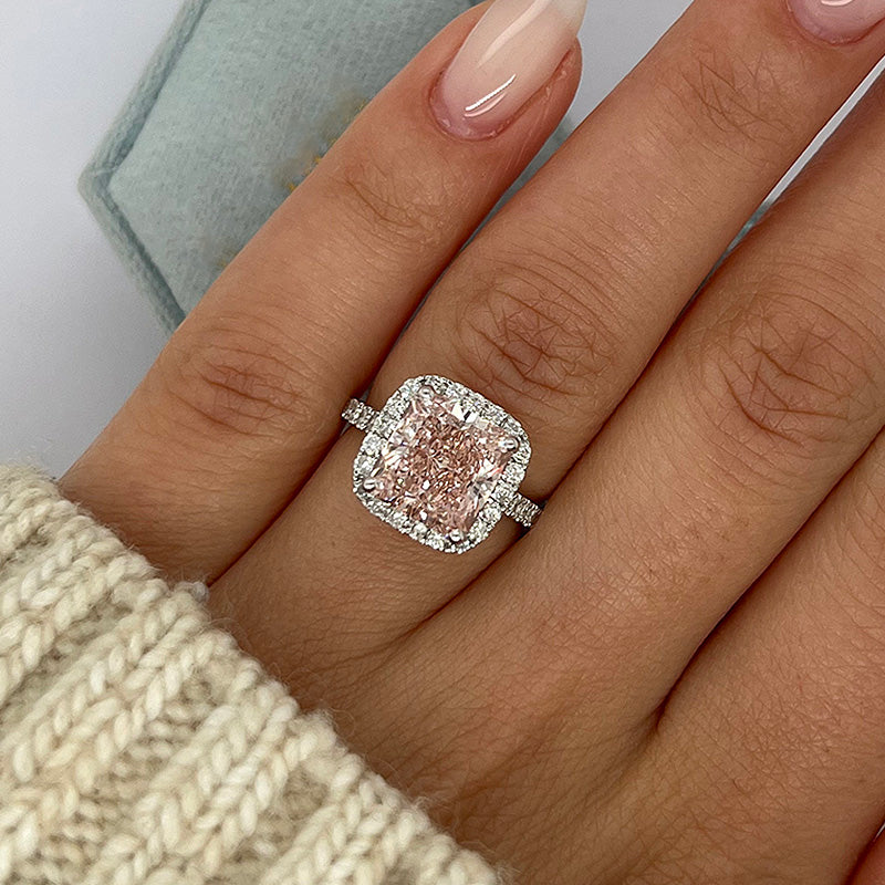 Pink Cushion Cut Engagement Rings 2025
