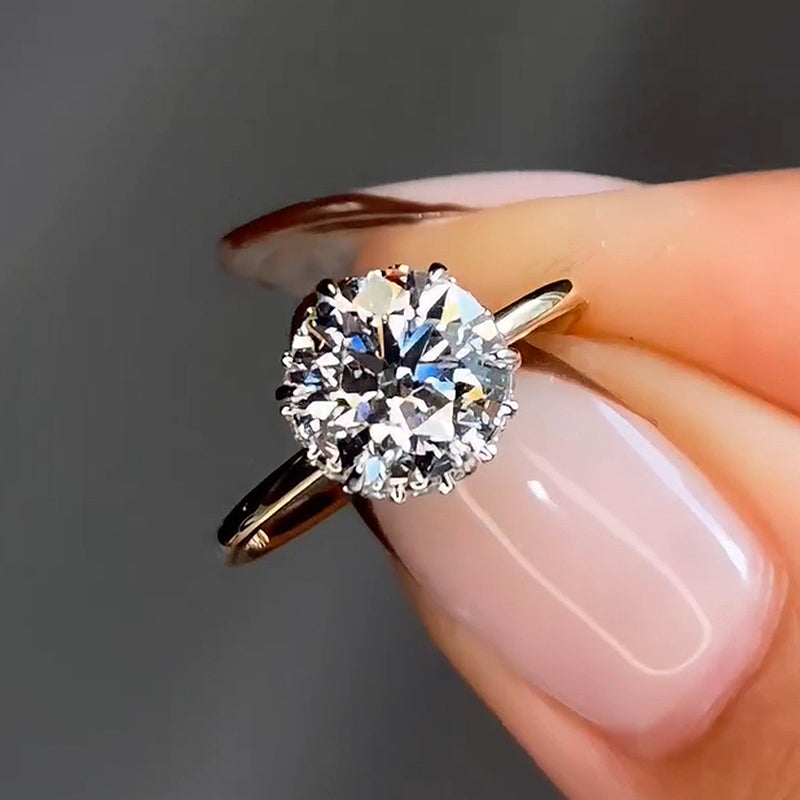 Two tone moissanite deals ring