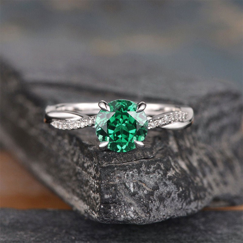 RINGJEWEL 1.35 Ct VS1 Green Princess-Cut Moissanite Diamond & Black Diamond  .925 Silver Ring. : RINGJEWEL: Amazon.in: Fashion