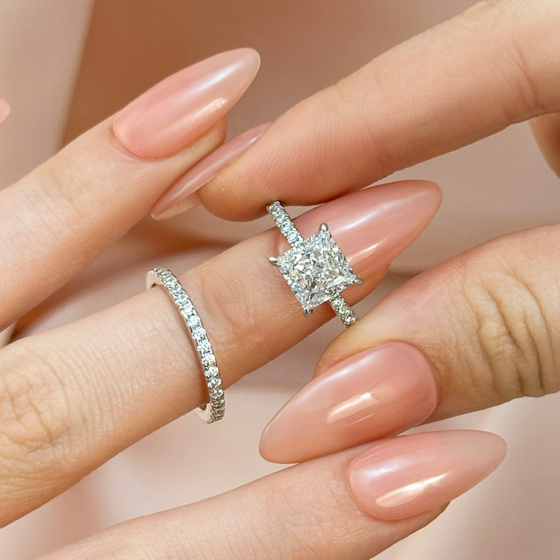 white christmas dresses Catalina ~ Offset Princess Cut Ring main image 1