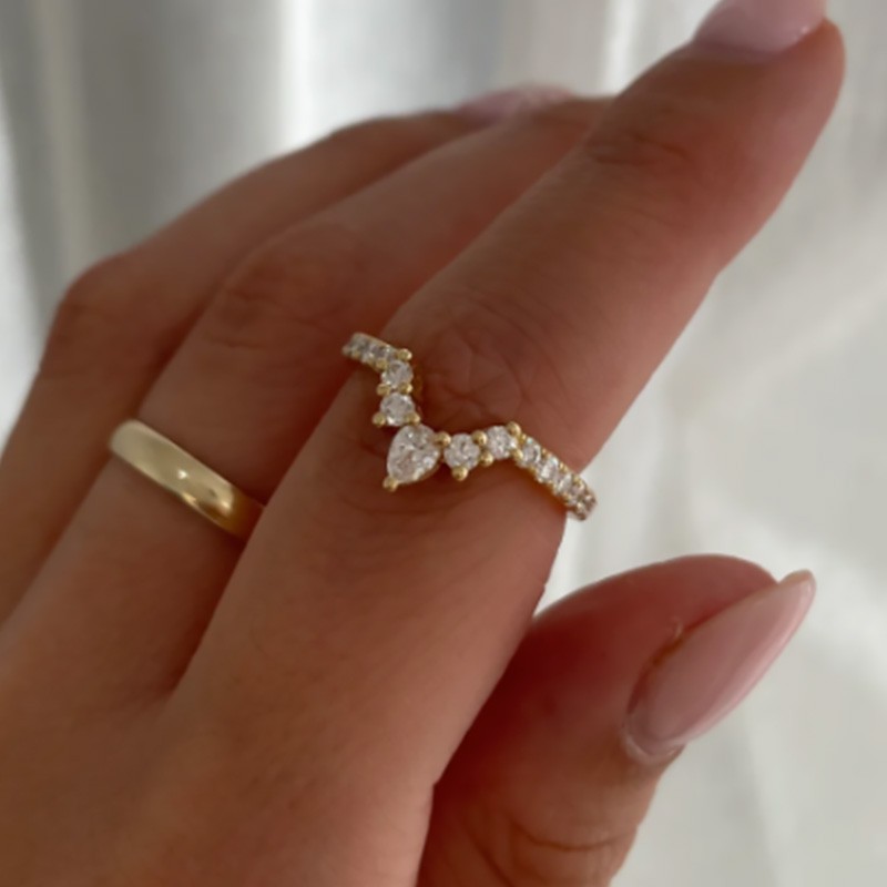 Maxinejewelry Crown Shaped Wedding Band in Sterling Silver