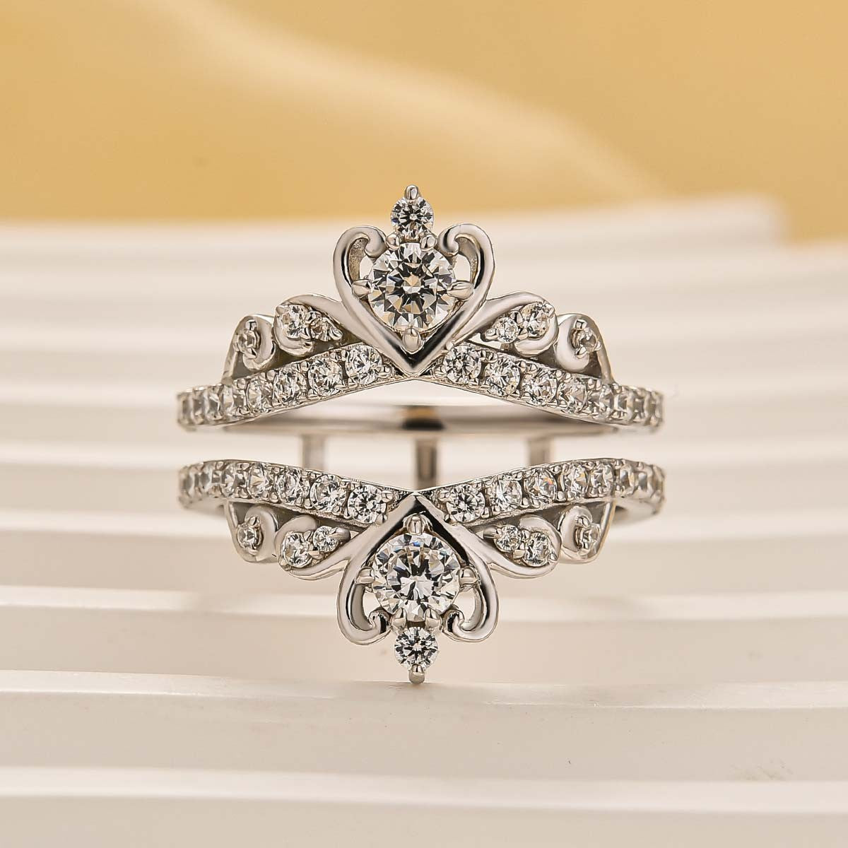 Crown Wedding Band Enhancer in Sterling Silver by Maxinejewelry