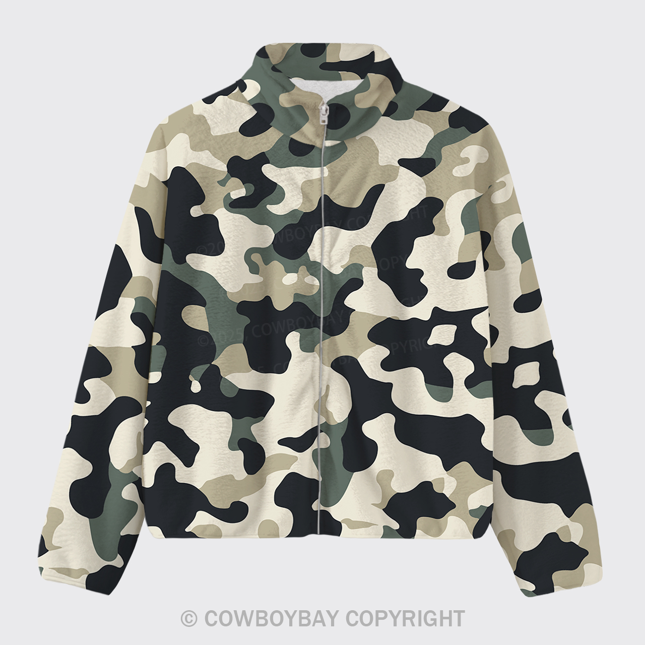 Camouflage Pattern Fleece Jacket