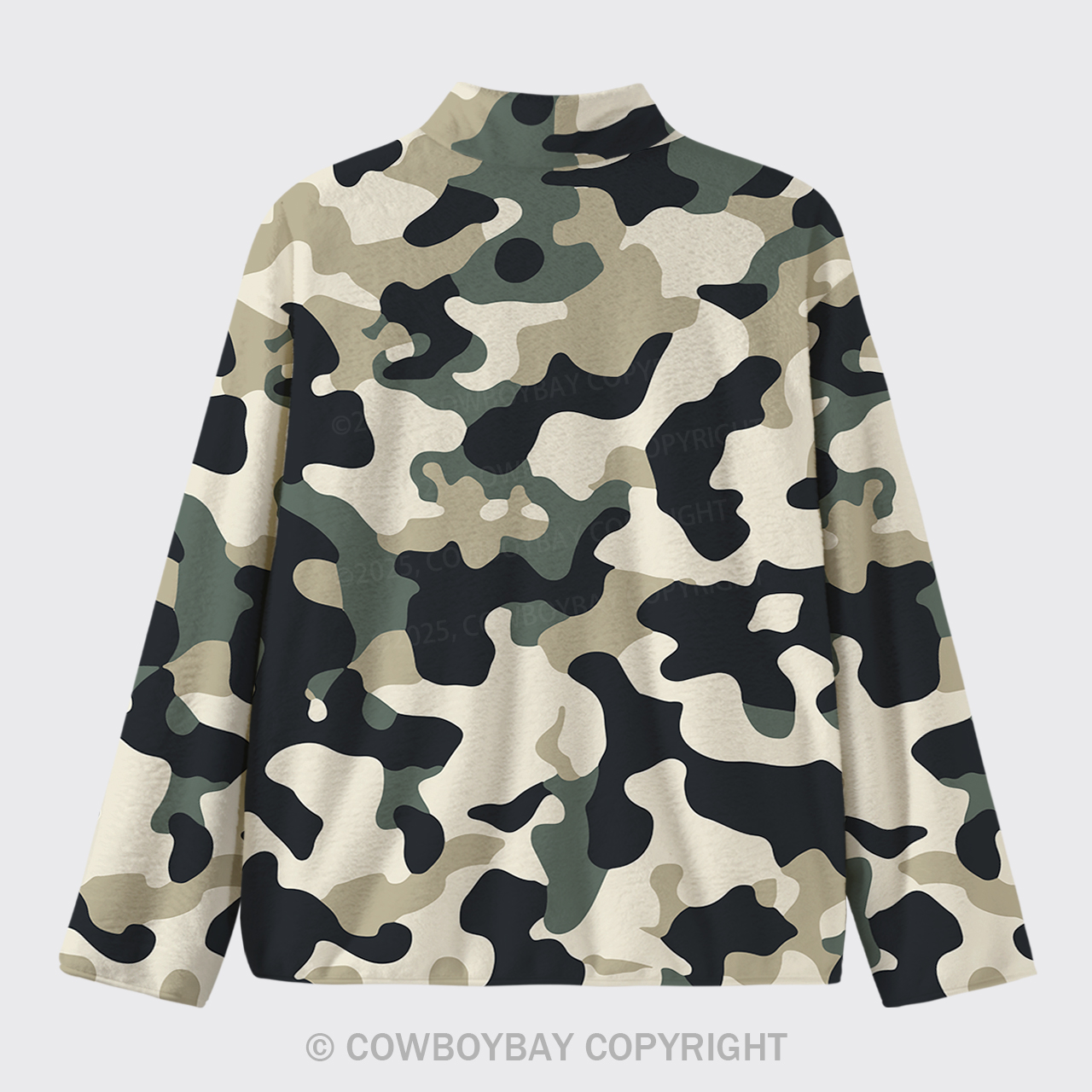 Camouflage Pattern Fleece Jacket