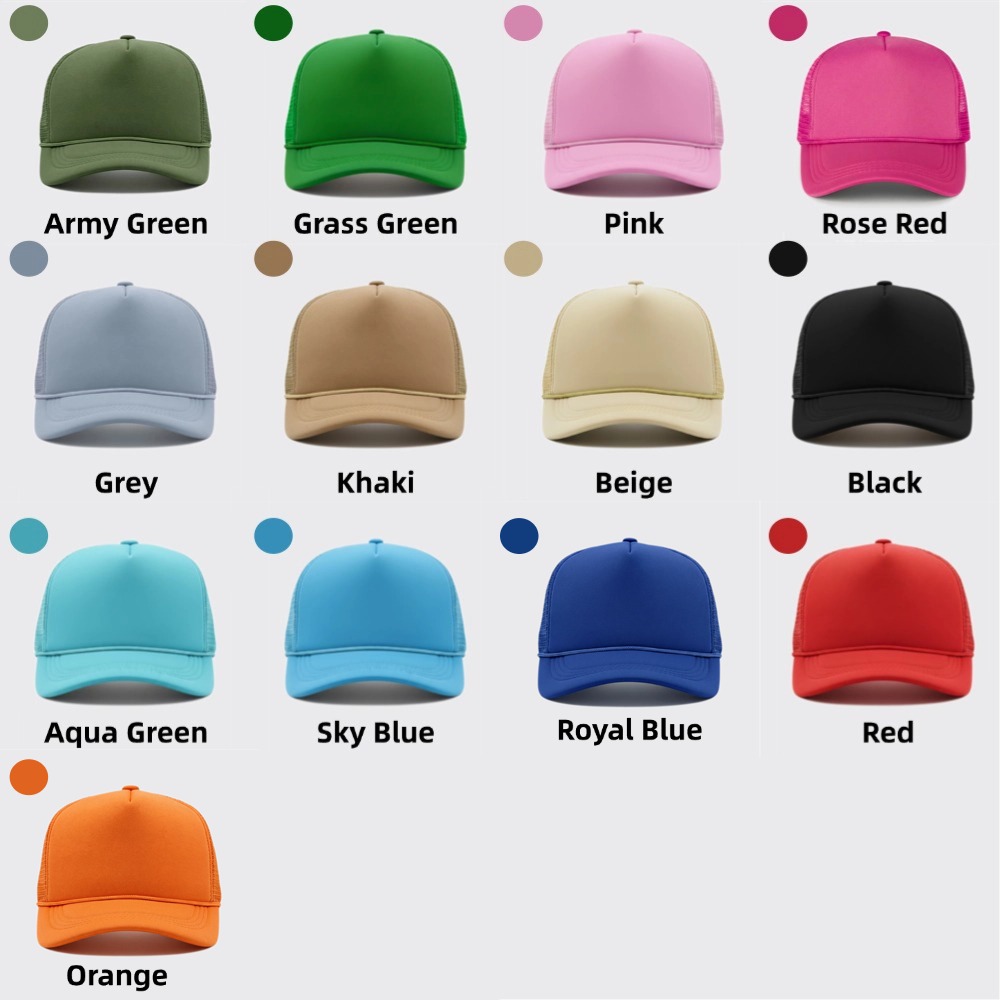 Custom Text Solid Color Trucker Hat