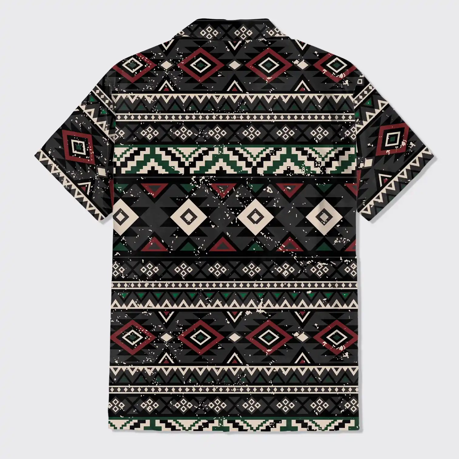 Aztec Tribal Art Colorful Button Up Shirts_2