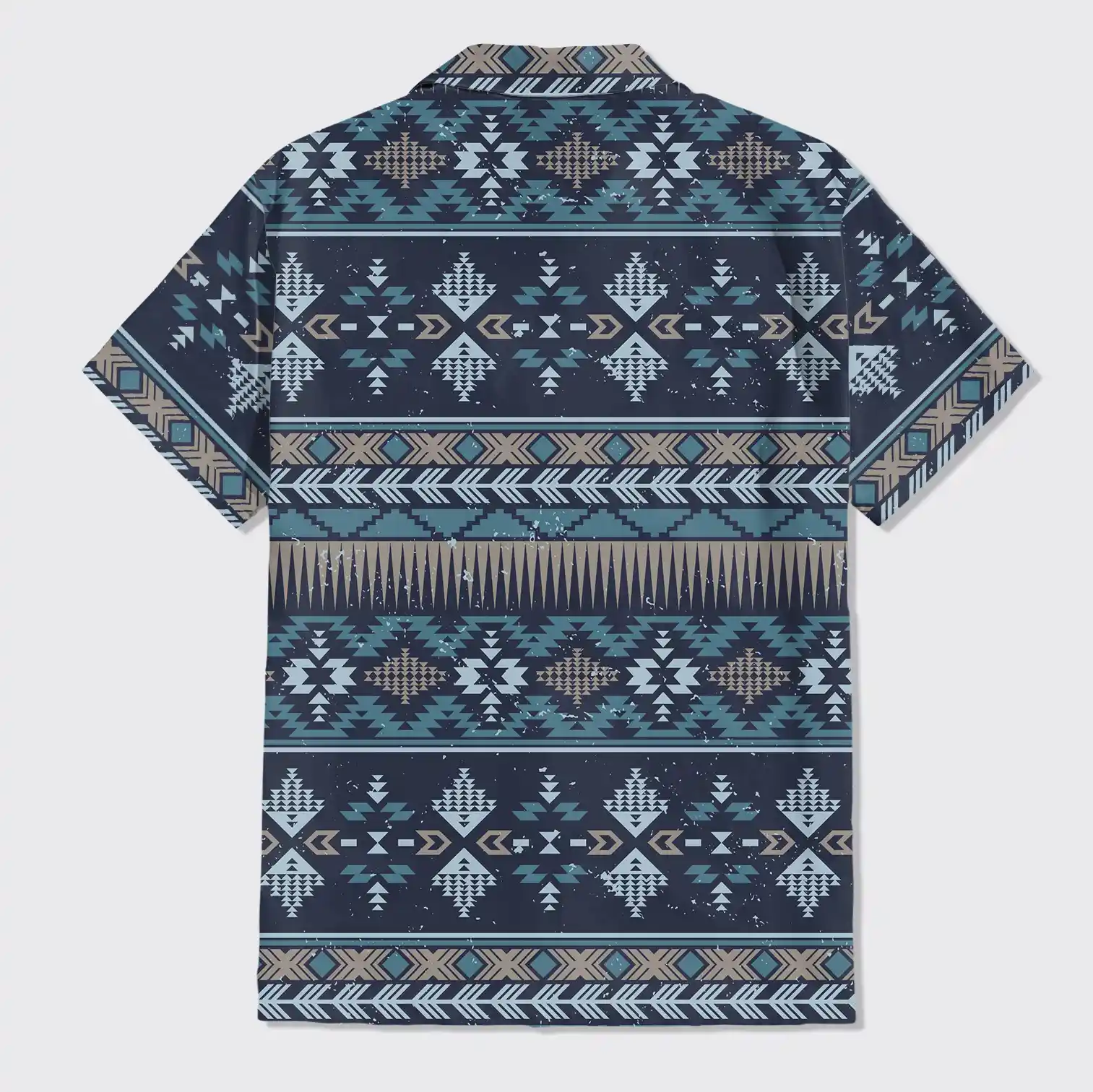 Aztec Tribal Art Colorful Button Up Shirts_4
