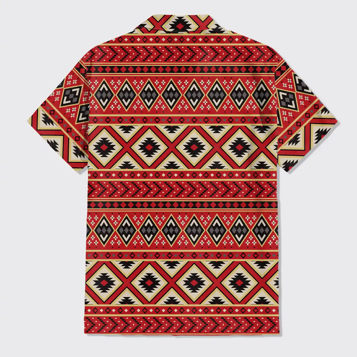 Aztec Tribal Geometric Ethnic Button Up Shirts_1