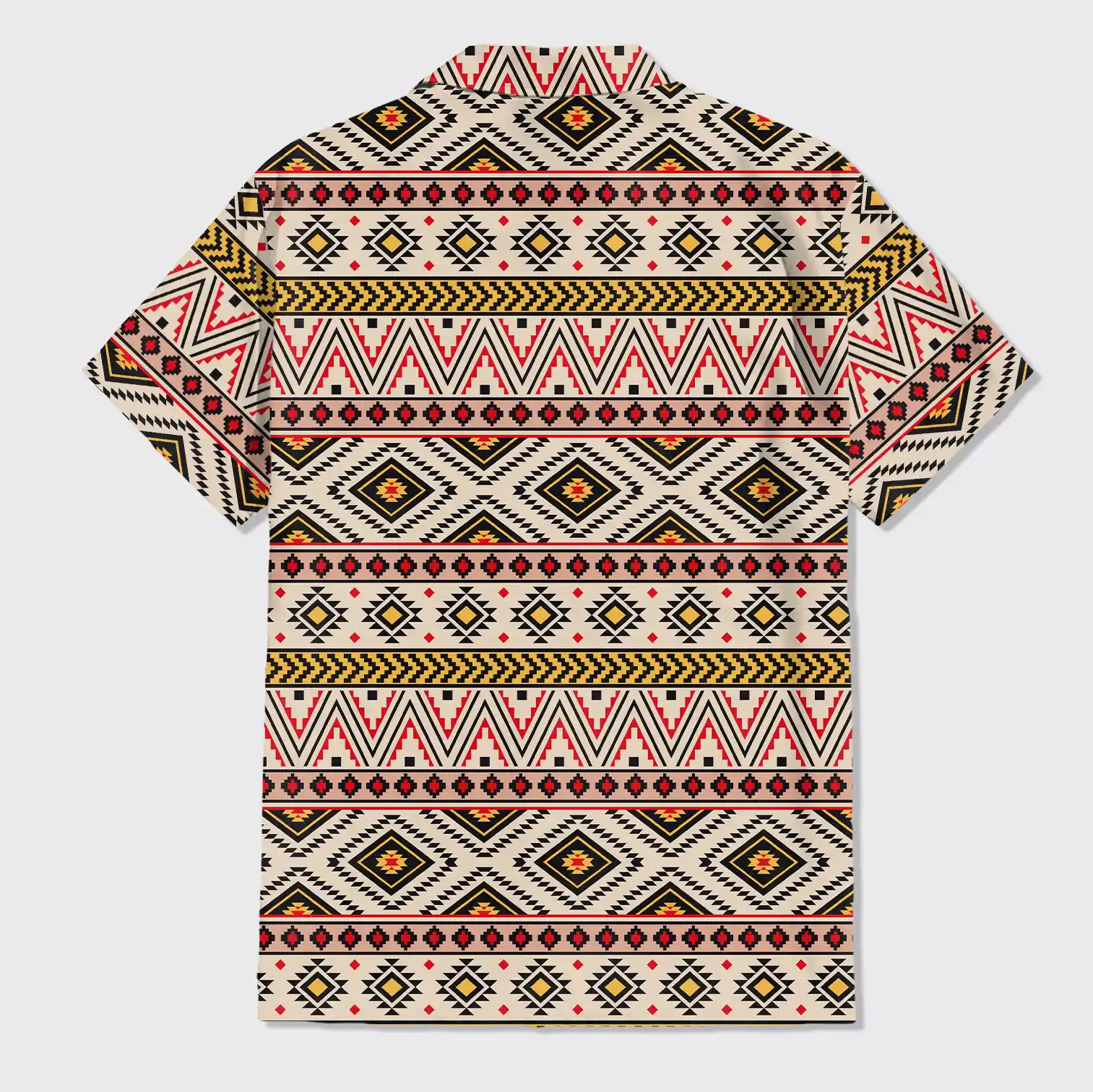 Aztec Tribal Geometric Ethnic Button Up Shirts_2
