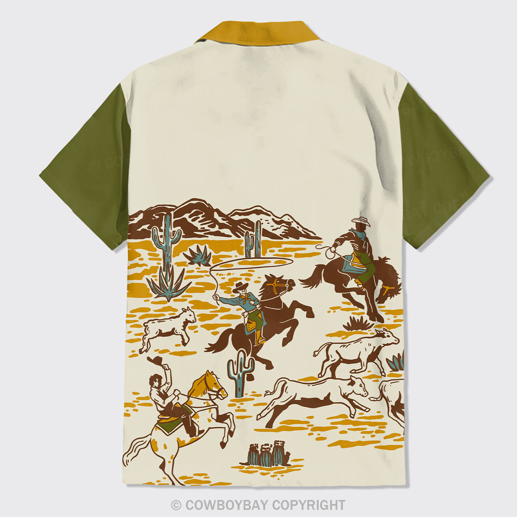 Cowboys Drive Cattle Button Up Shirts_2