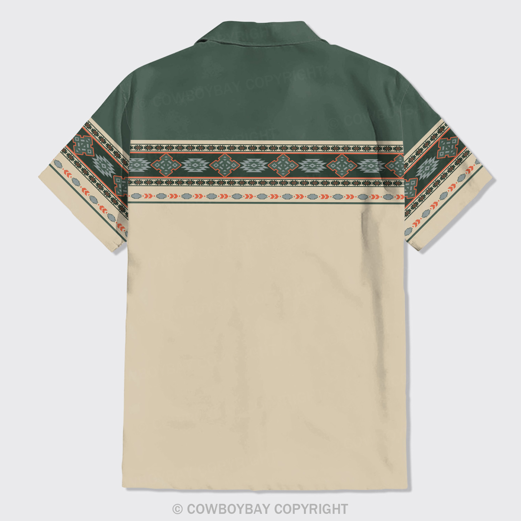 Aztec Pattern Design Button Up Shirts_5