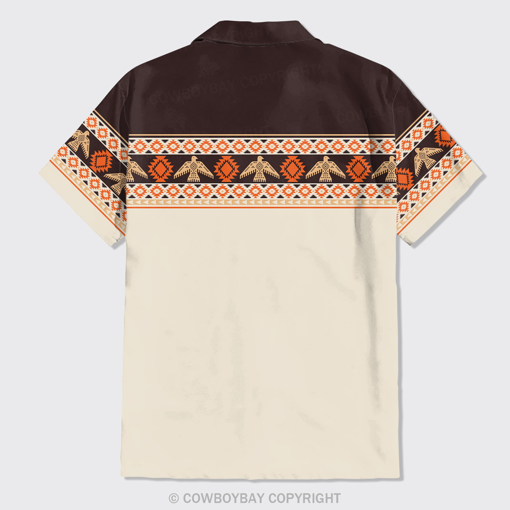 Aztec Pattern Design Button Up Shirts_6