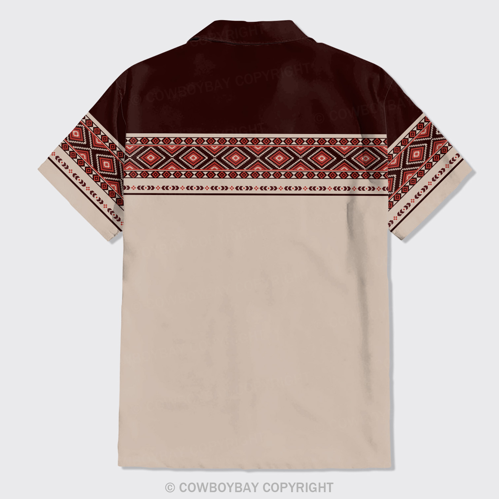 Aztec Pattern Design Button Up Shirts_4