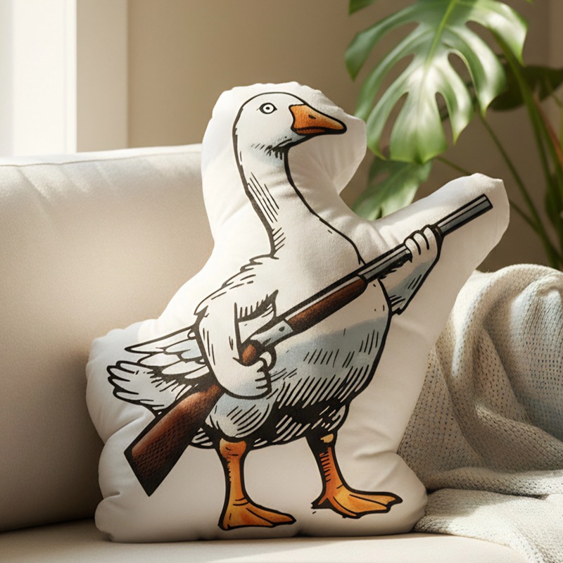 Today I'm Serious Goose Throw Pillow