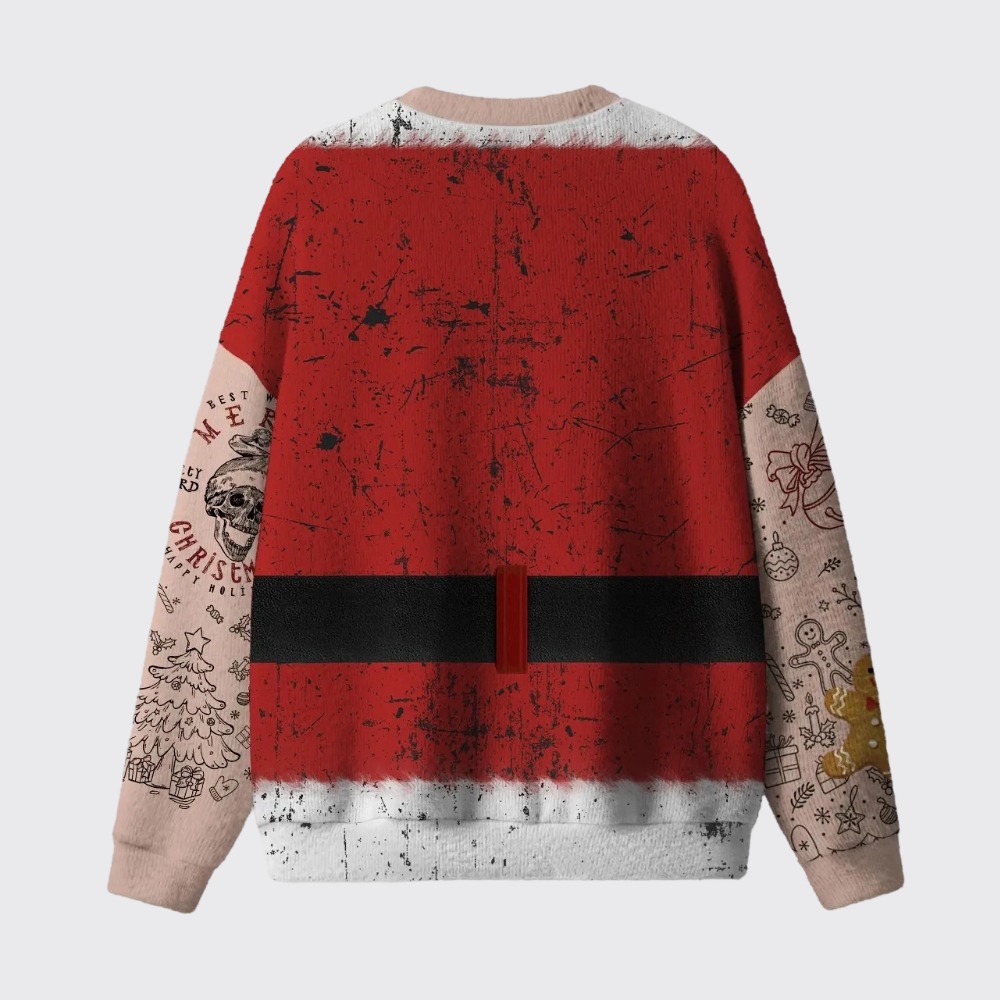 Bad Santa Gag Christmas Ugly Knit Sweatshirt