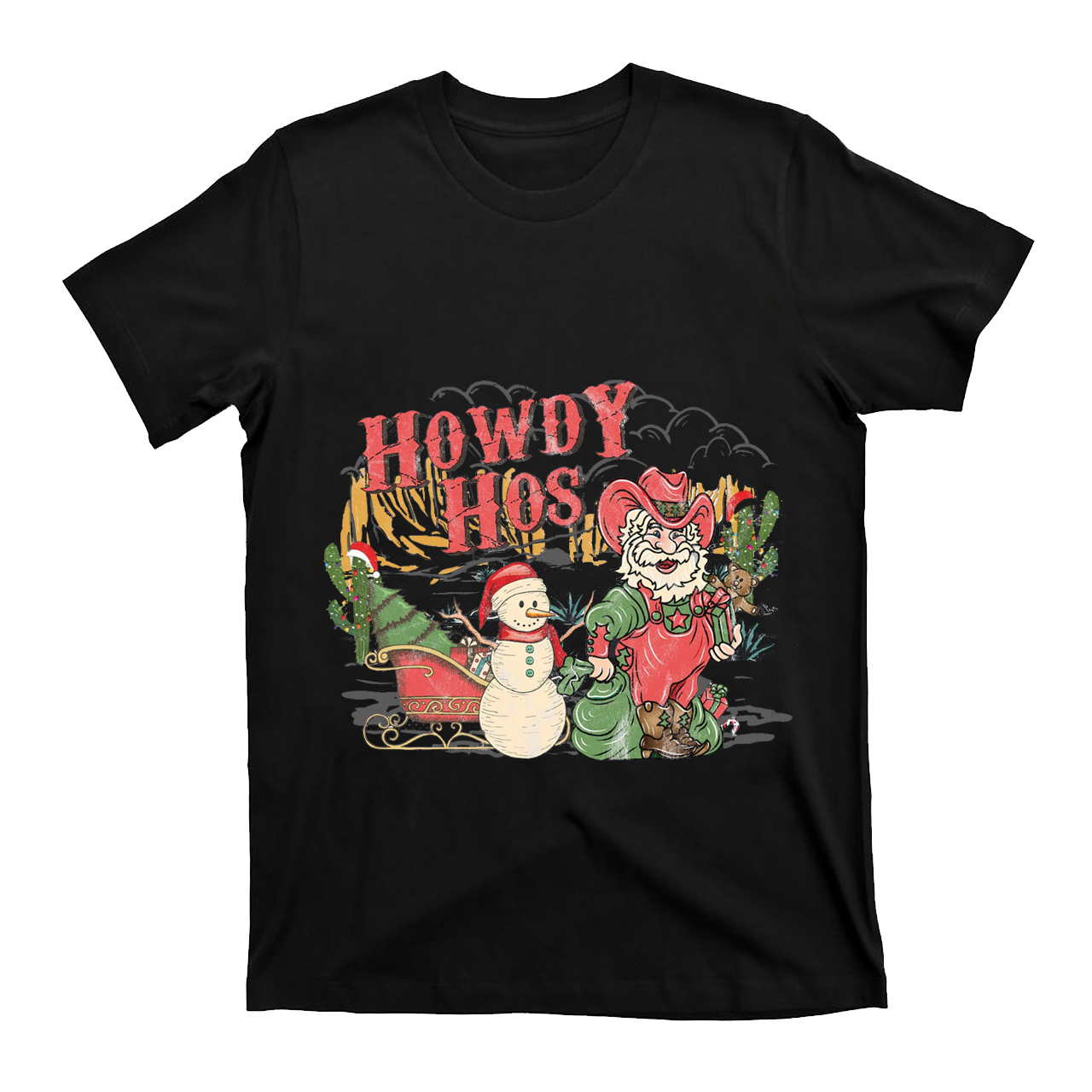 Christmas Denim Collection �?Howdy Hos T-Shirt
