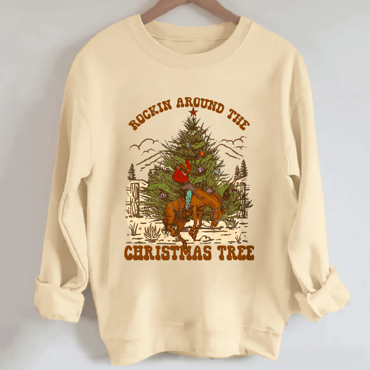 Rockin Around The Christmas Tree Sweatshirt Sale Cowboybay