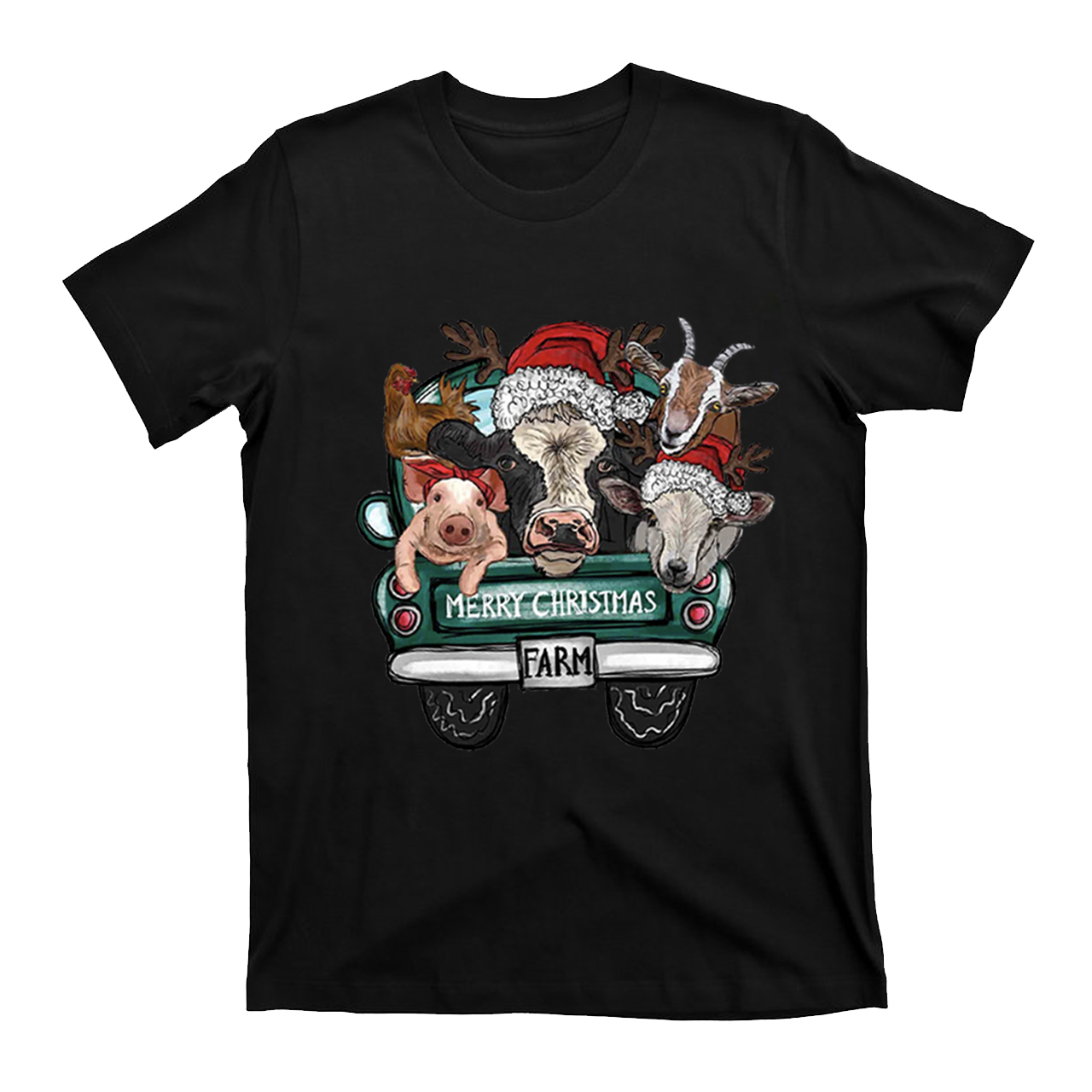 Attend a Christmas party with three farm pets T-Shirt
