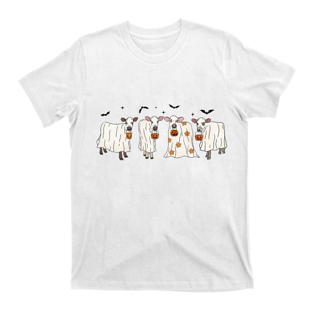 Cow who goes to a midnight Halloween party T-Shirt