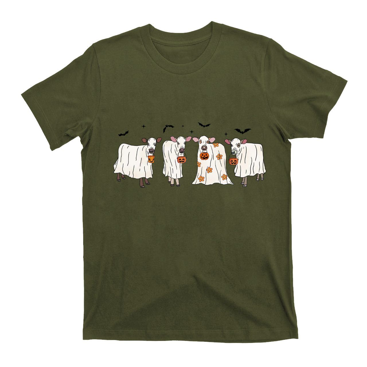 Cow who goes to a midnight Halloween party T-Shirt