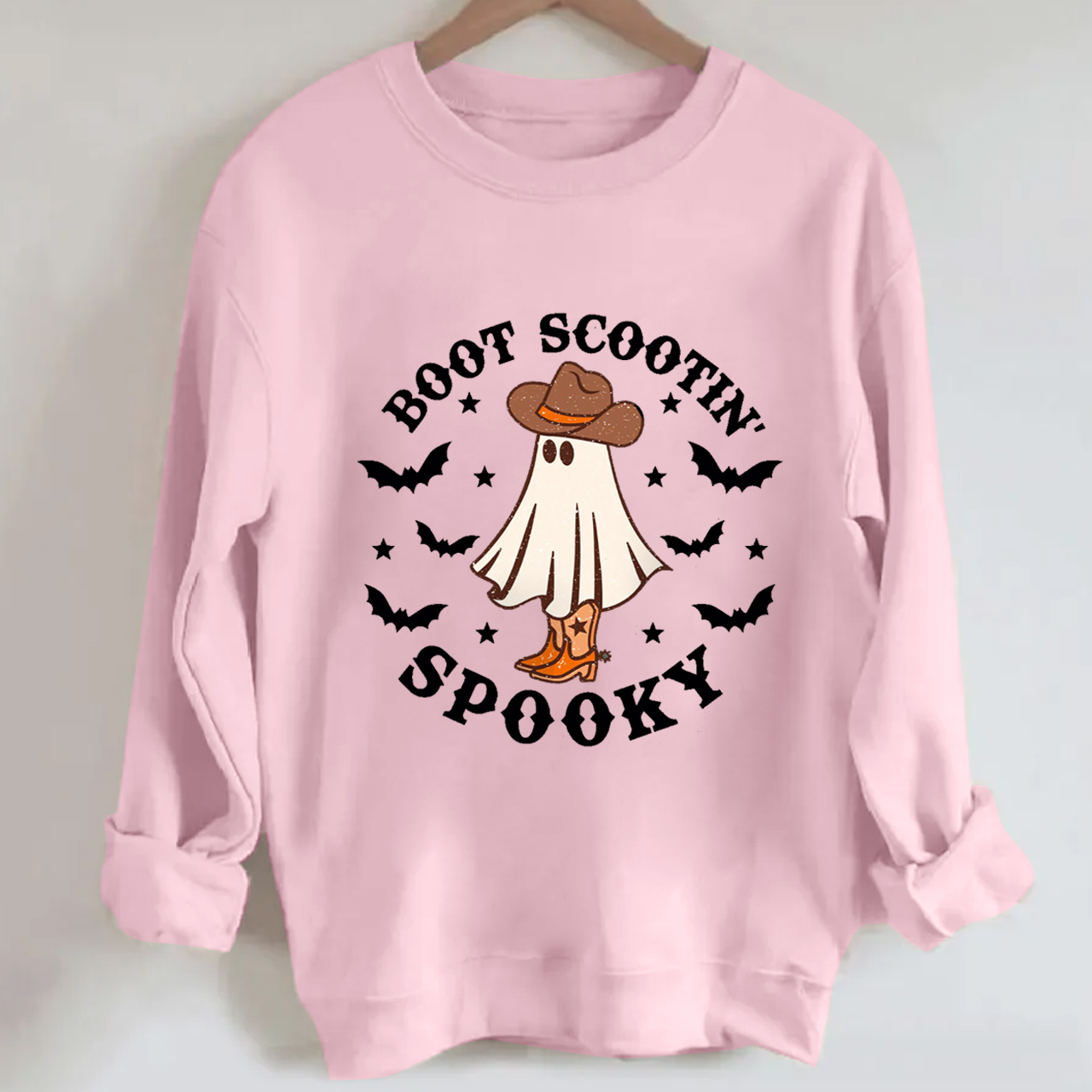 Boot Cowboy Ghost Battle On Halloween Sweatshirt