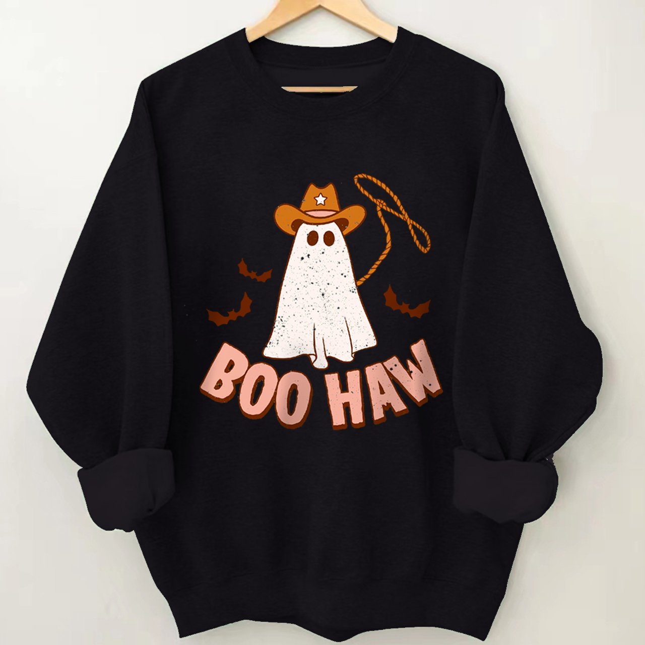 Western cowboy halloween Boo Haw Sweatshirt