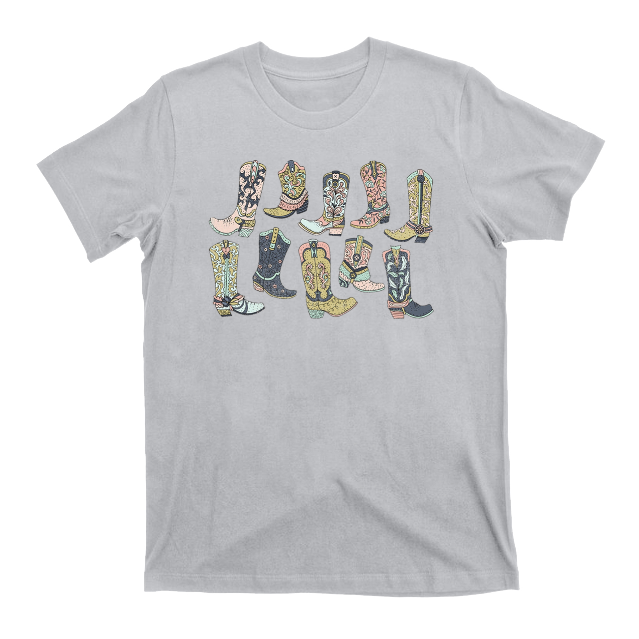 Cowgirl Boots Western Graphic Tee for Women