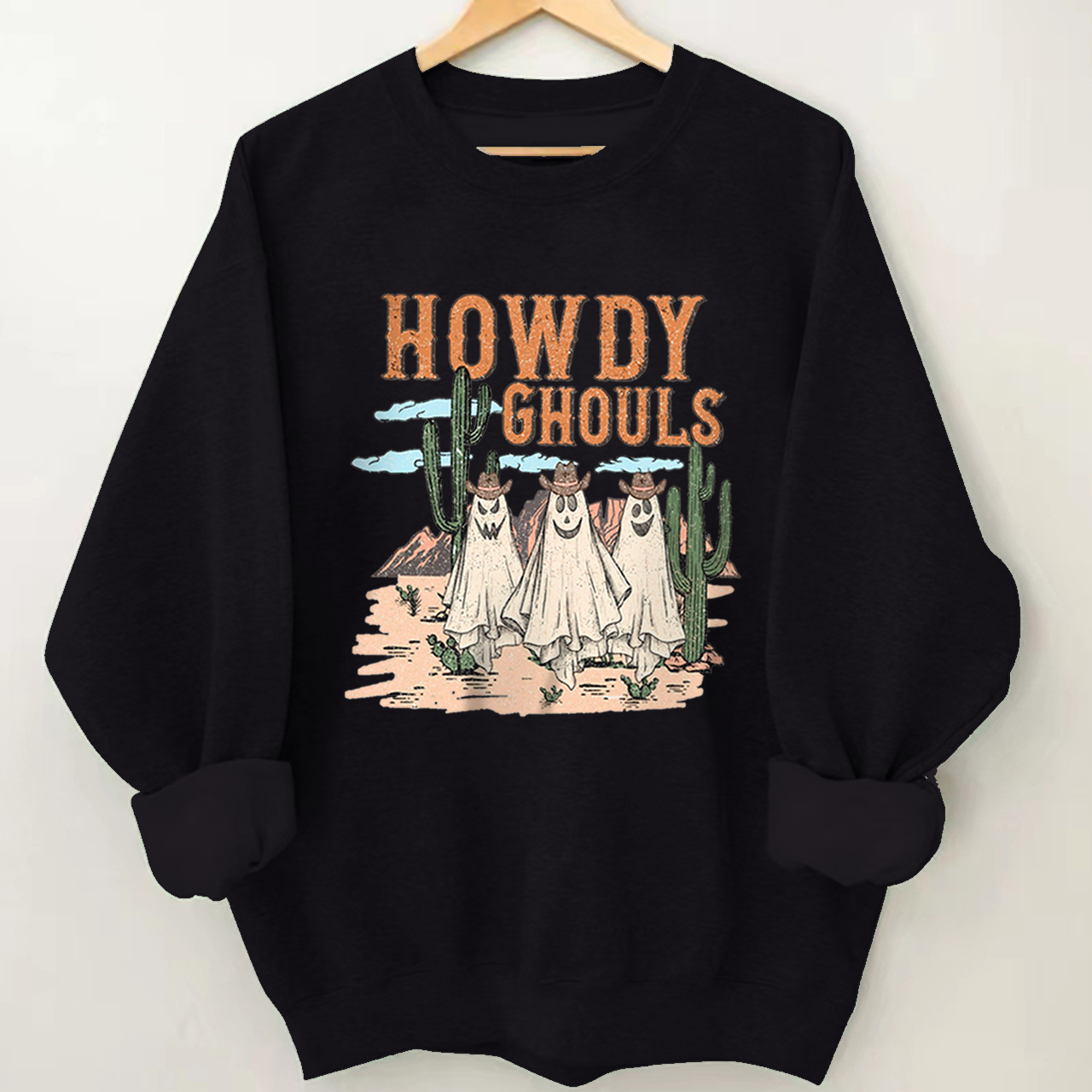 Howdy Ghouls Cowboy Country Halloween Sweatshirt