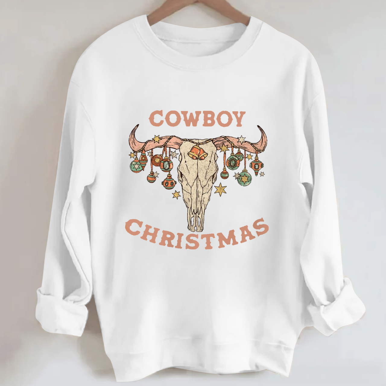 Christmas Cowboy Fantasy glass lamp Sweatshirt