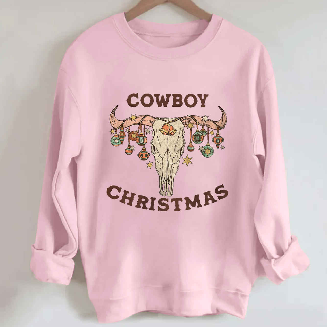 Christmas Cowboy Fantasy glass lamp Sweatshirt