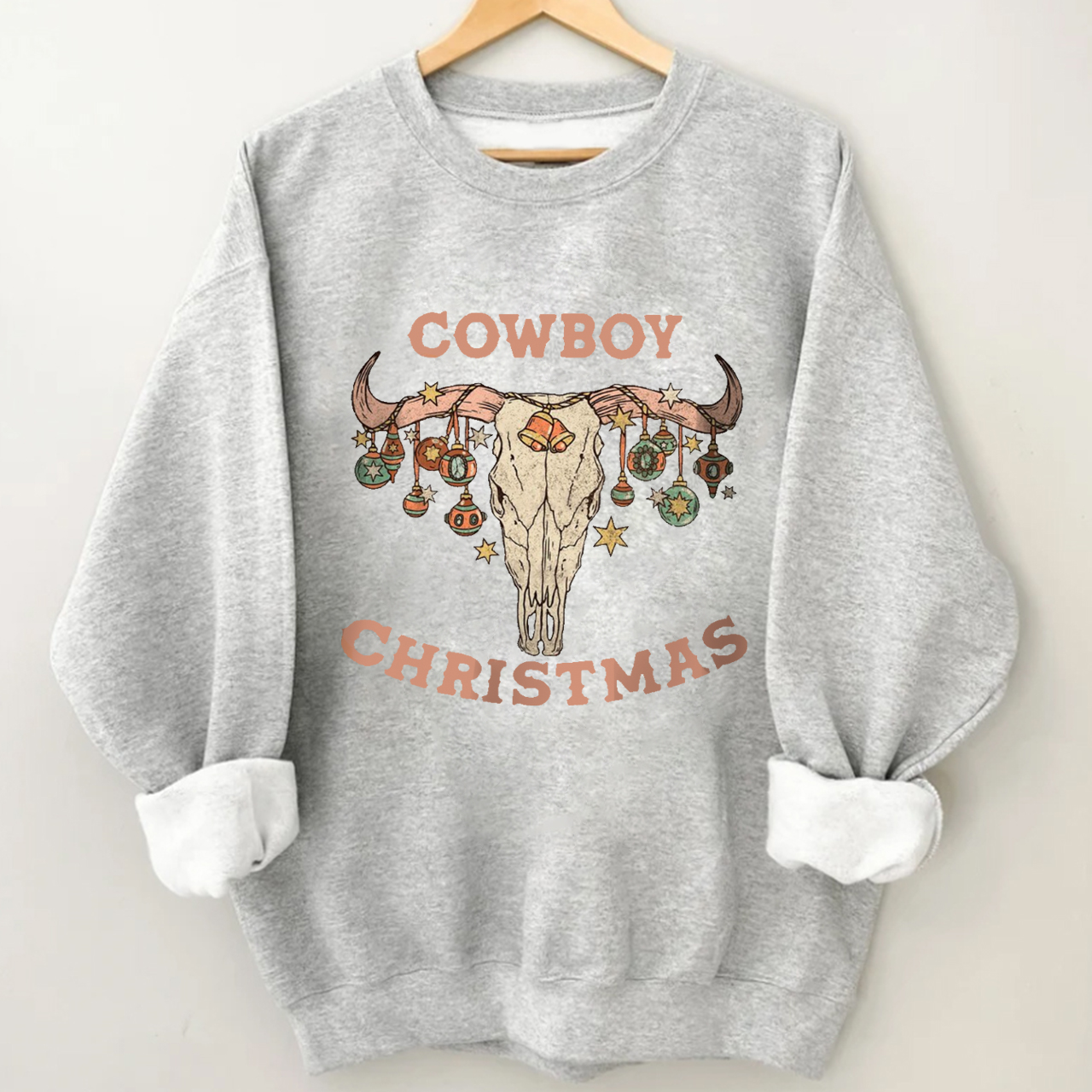Christmas Cowboy Fantasy glass lamp Sweatshirt