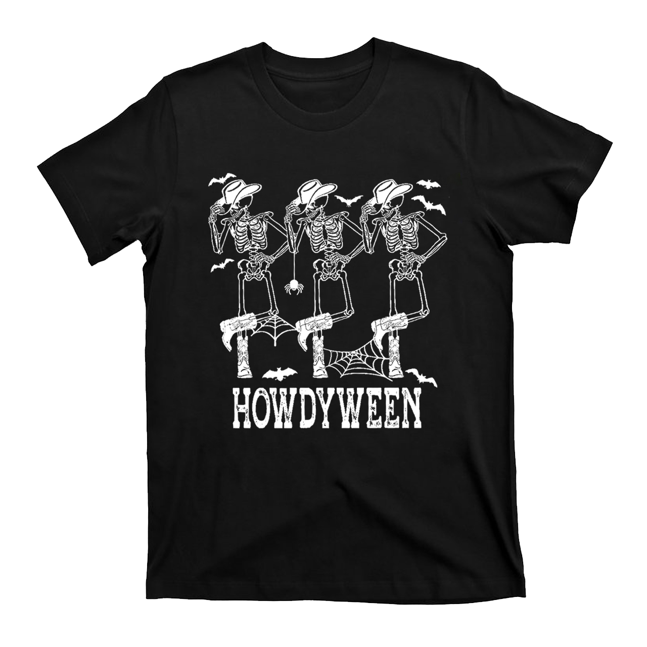 Cowboy Western Halloween Dancing Skelton  Shirt