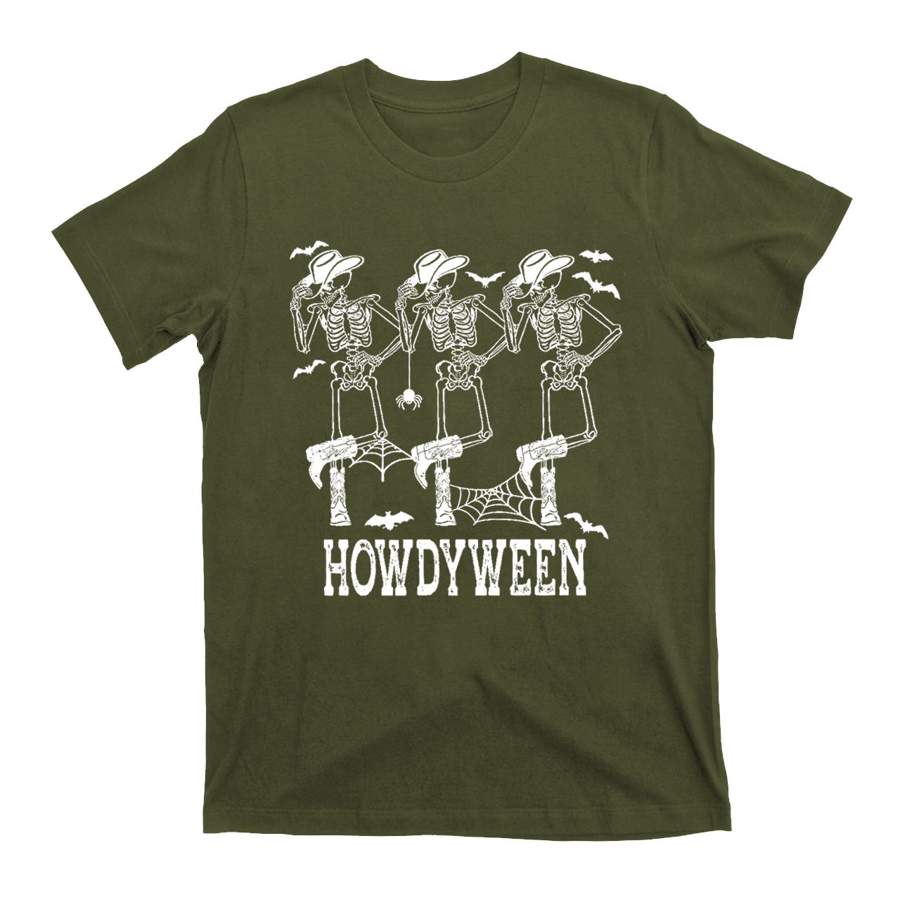Cowboy Western Halloween Dancing Skelton  Shirt