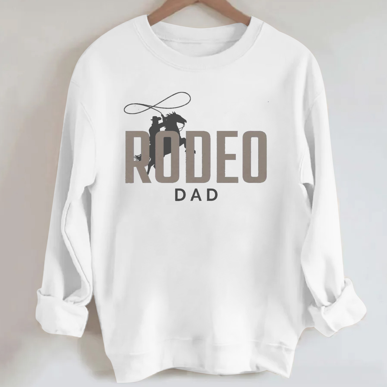 Cowboy New Dad Rodeo Crewneck Sweatshirt