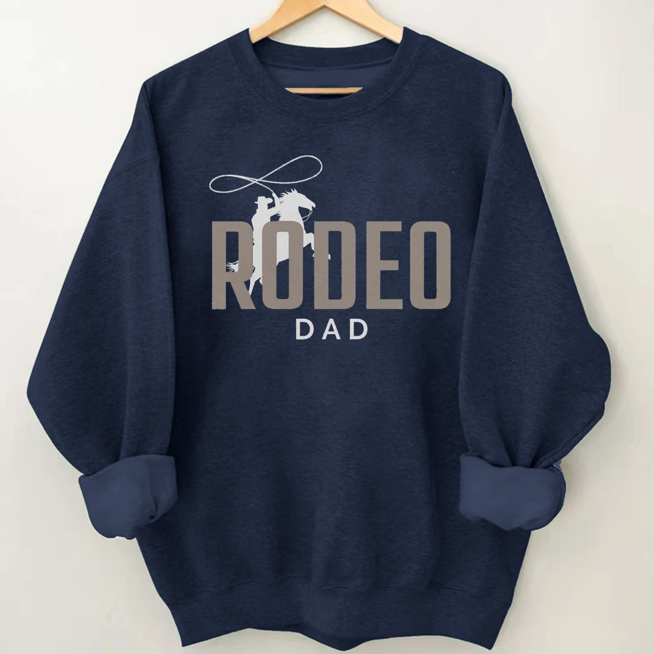 Cowboy New Dad Rodeo Crewneck Sweatshirt