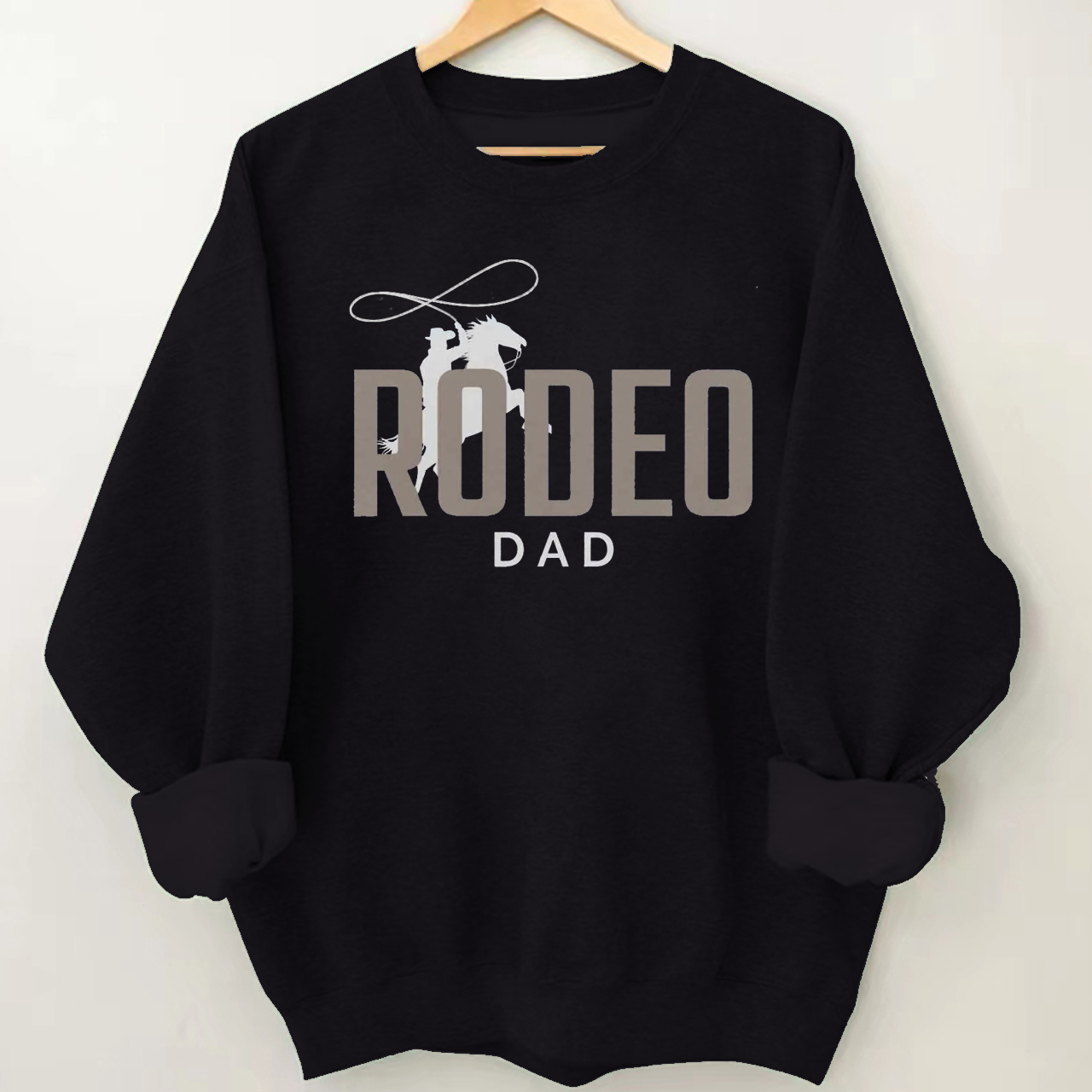 Cowboy New Dad Rodeo Crewneck Sweatshirt