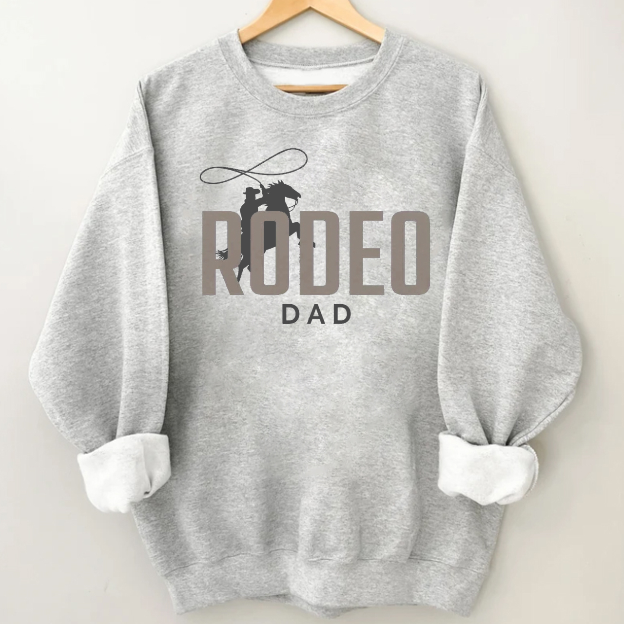 Cowboy New Dad Rodeo Crewneck Sweatshirt