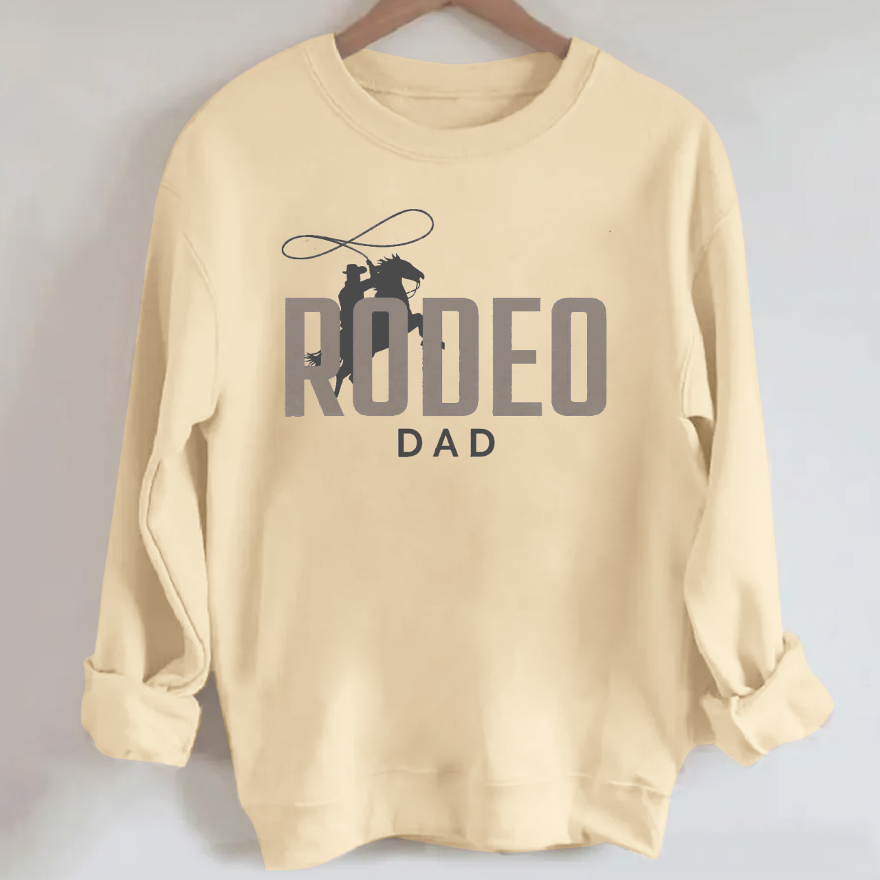 Cowboy New Dad Rodeo Crewneck Sweatshirt