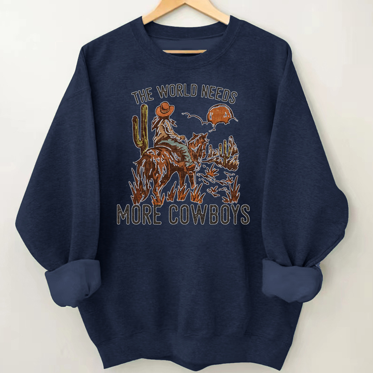 The World Needs More Cowboys Crewneck Sweatshirt