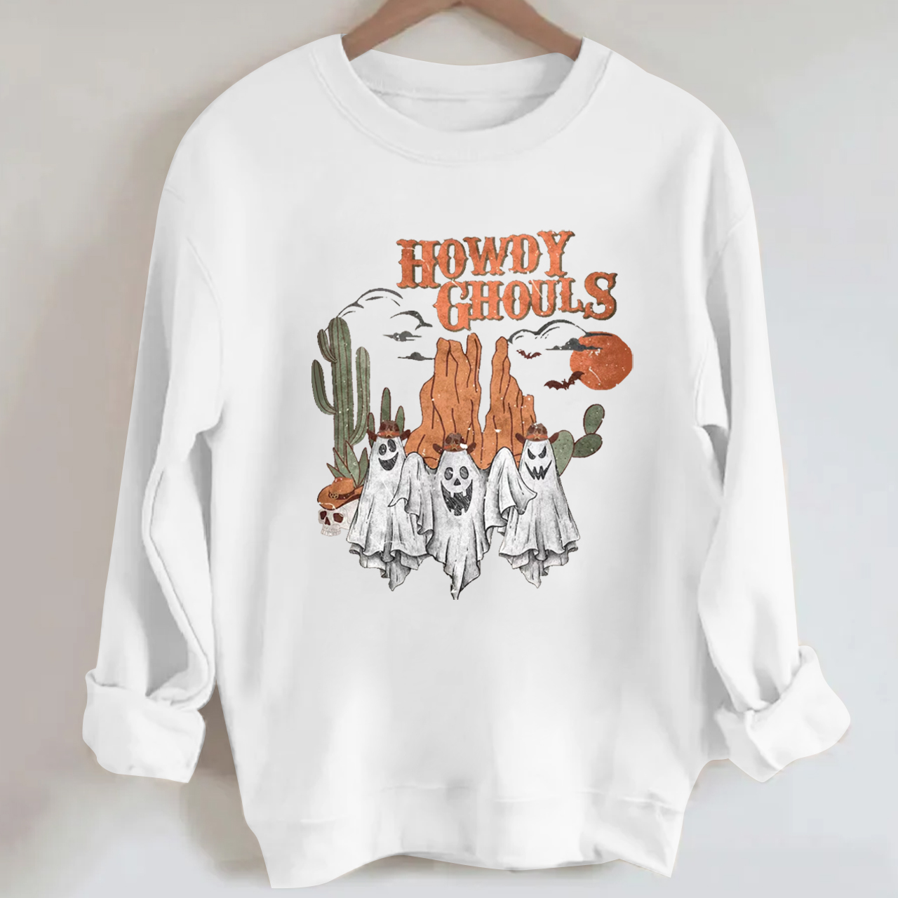 Halloween Western Ghost Cowboy Carnival Sweatshirt
