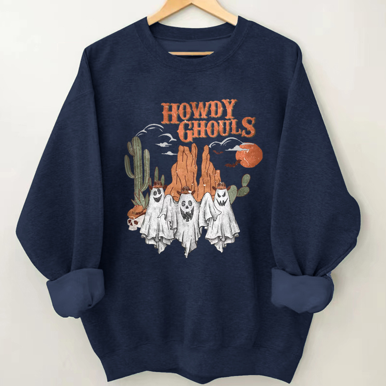 Halloween Western Ghost Cowboy Carnival Sweatshirt