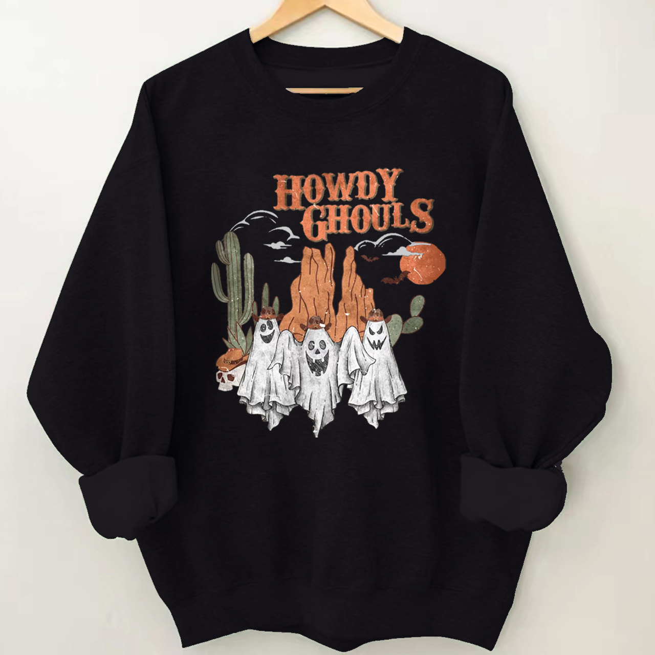 Halloween Western Ghost Cowboy Carnival Sweatshirt